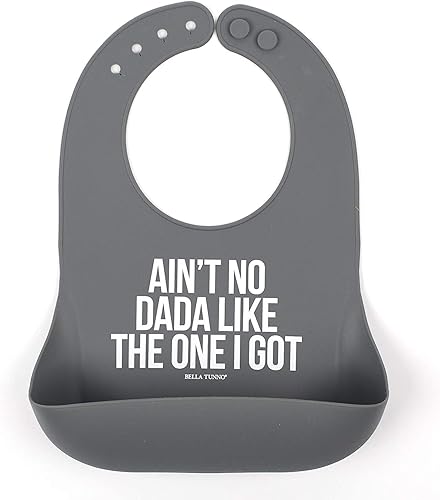 BELLA TUNNO Wonder Bib - Baberos de silicona ajustables para niñas y niños duraderos e impermeables sin BPA silicona sin bisfenol A Aint No Dada