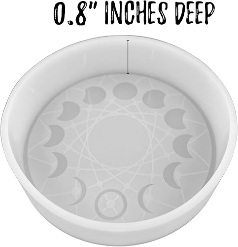 Miniatura 4 de Moon Phases Lunar Eclipse Energy Healing Fall Freshie Molde para Perlas aromáticas curadas perfumadas de 4 x 4 x 0.8 pulgadas de profundidad, resina
