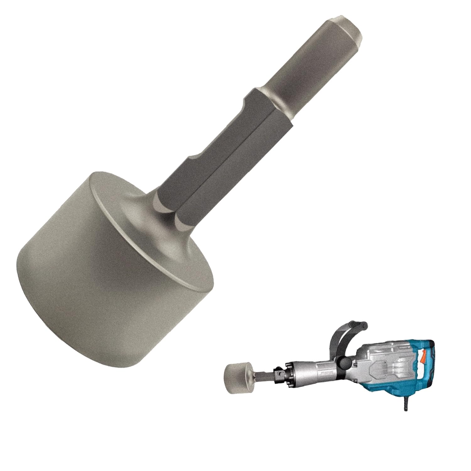 Driver per asta di terra SDS-esagonale, da utilizzare con martello martinetto demolitore, martello trapano con gambo esagonale, codolo esagonale da 1-3/16" (SDS esagonale 85 mm)