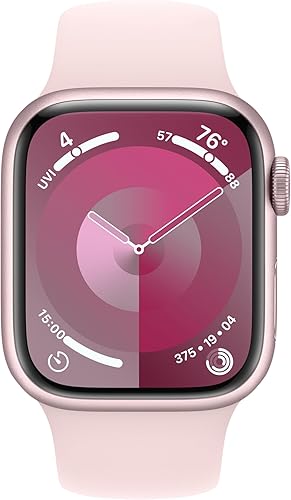 Miniatura 2 de Apple Reloj Serie 9 GPS 1.614 in Caja de aluminio rosa con correa deportiva rosa SM. (renovado)