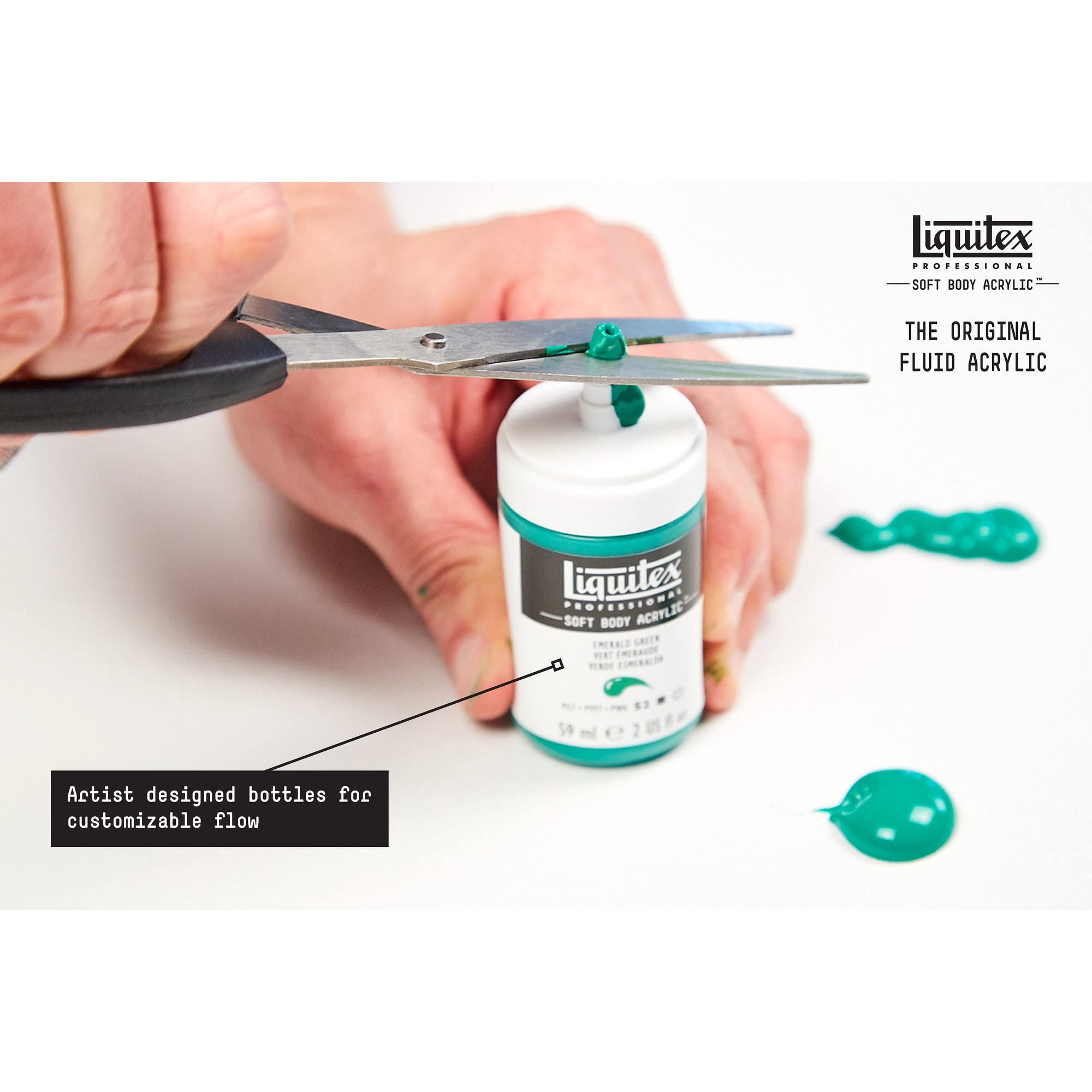 Liquitex 8870350 Professional Acrylfarbe Soft Body - Künstlerfarbe in cremiger deckender Konsistenz, hohe Pigmentierung, lichtecht & alterungsbeständig, 946ml Flasche - Karmesinrot Permanent Imit.