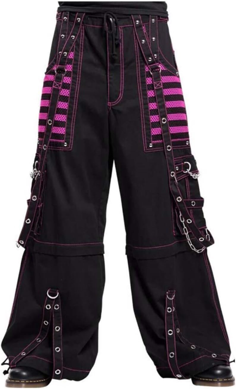 Bondage Rave Men Gothic Cyber Chain Goth Jeans Punk Rock Pant Trouser Steampunk Gothic Trouser