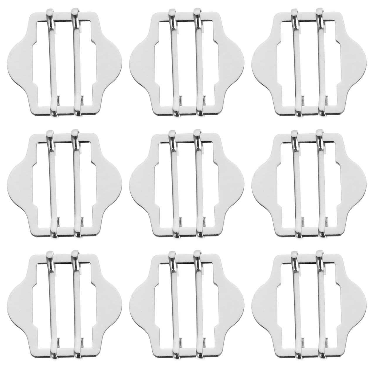 Metal Adjuster Triglides Slides Buckle 10pcs Roller Pin Buckles Slider Strap Adjuster Sewing Mini Buckles for Belt Bags DIY Accessories