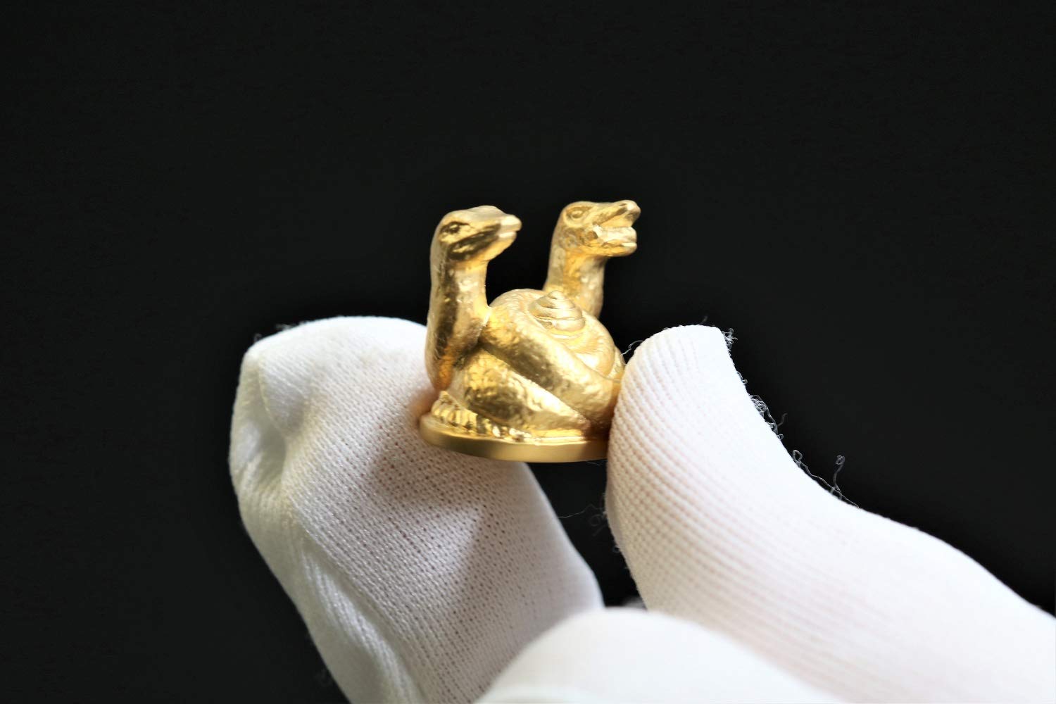 Amazon.co.jp: 日本黎明社 津田潔志作「金運の蛇神」 純銀製24金鍍金