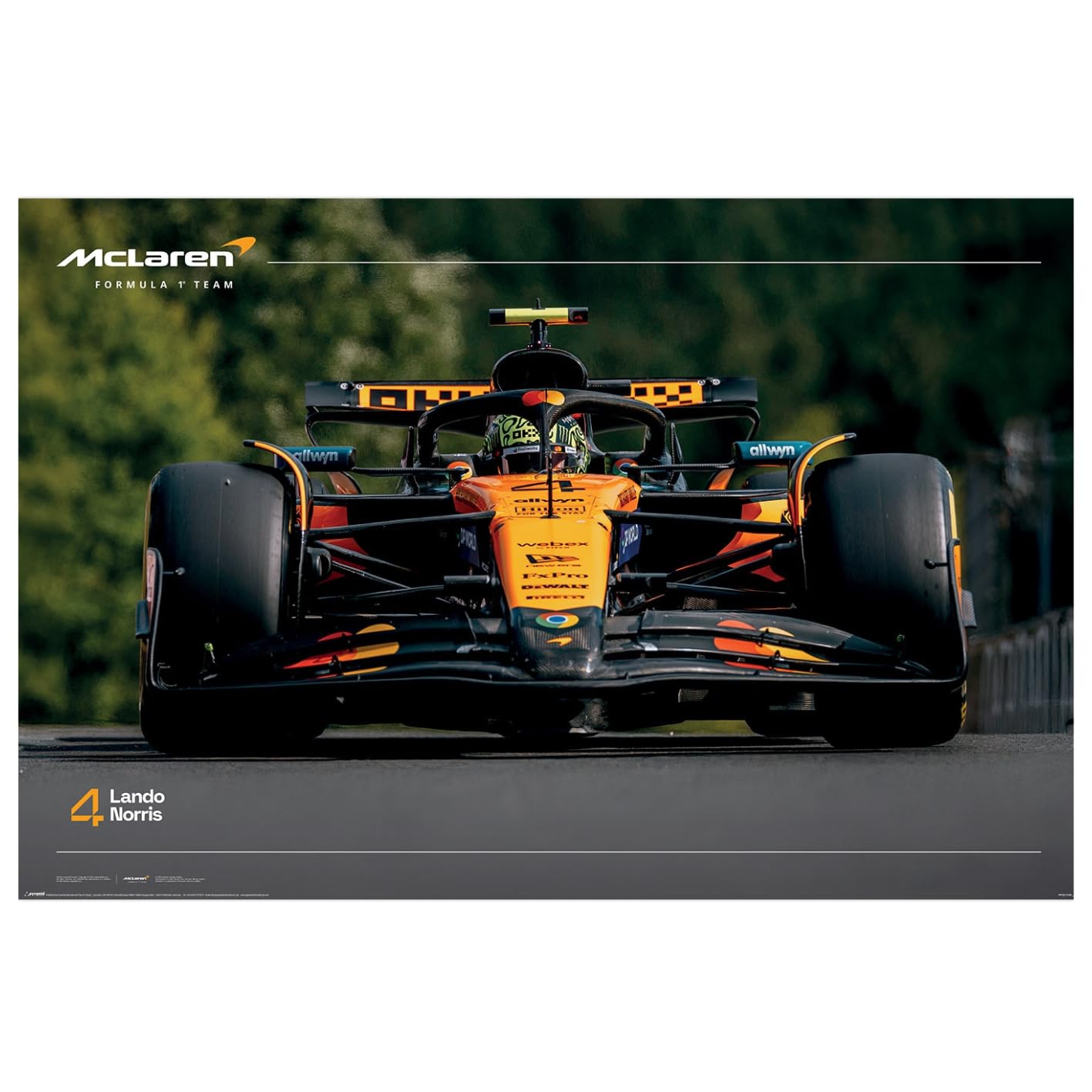 F1 Lando Norris Number 4 Maxi Poster