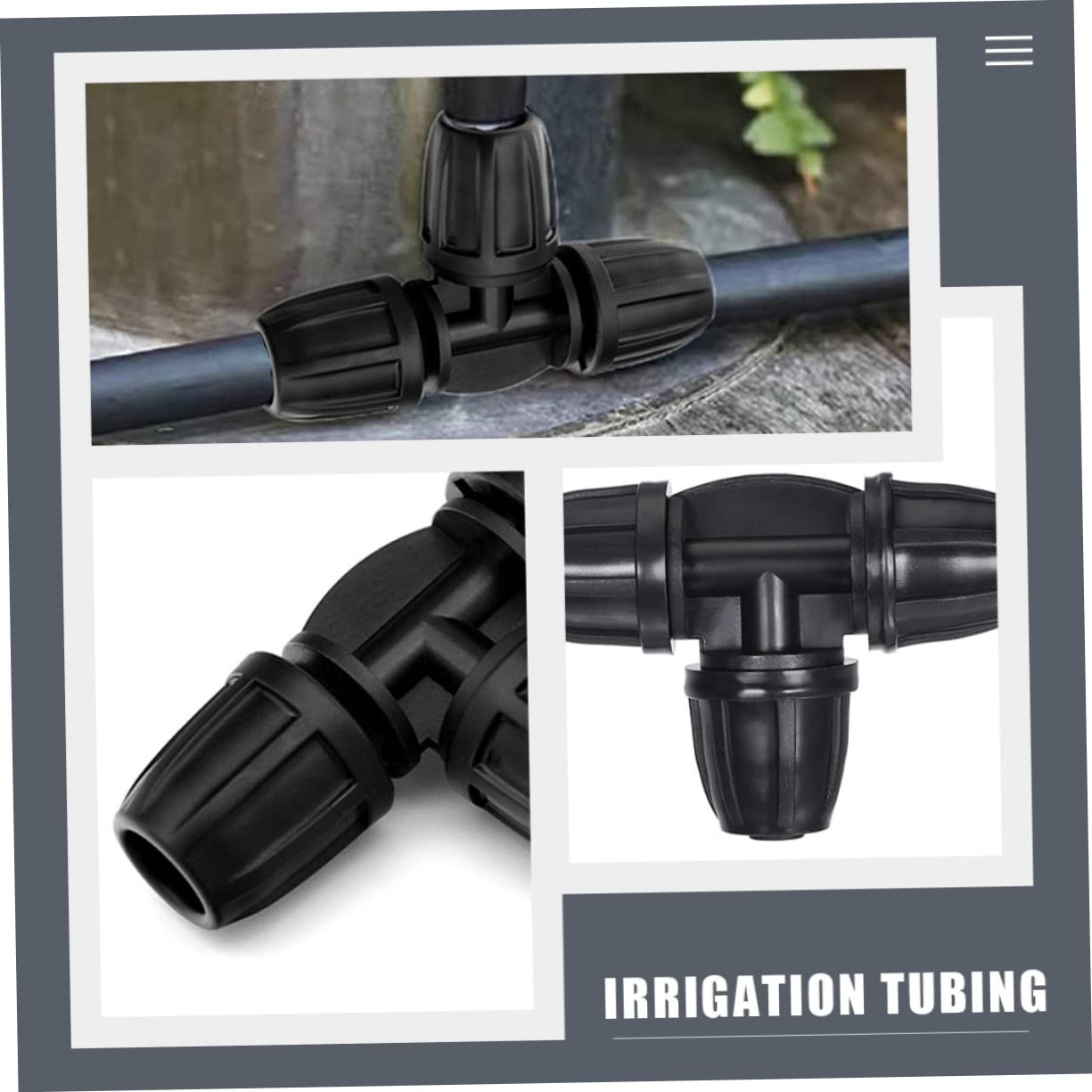 Connettore a T, 100 pezzi irrigazione a goccia raccordo a T tubo flessibile ugello a goccia kit irrigazione a goccia adattatore for irrigazione T spinato tubo for irrigazione da giardino