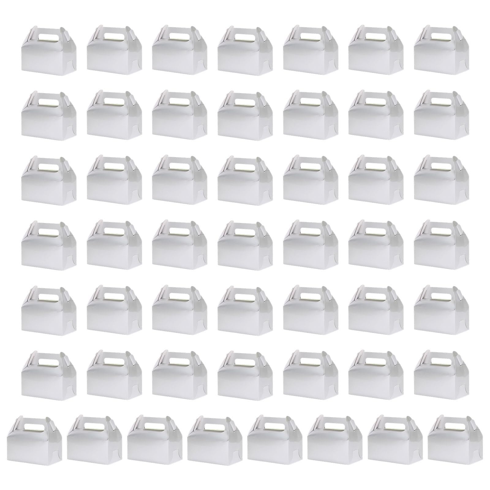 CAZSTYK Bulk 50Pcs Cardboard Party Treats Boxes Quick Setups Design Candy Boxes Ideal for Snacks Gifts and Wedding Treats Present Bulk