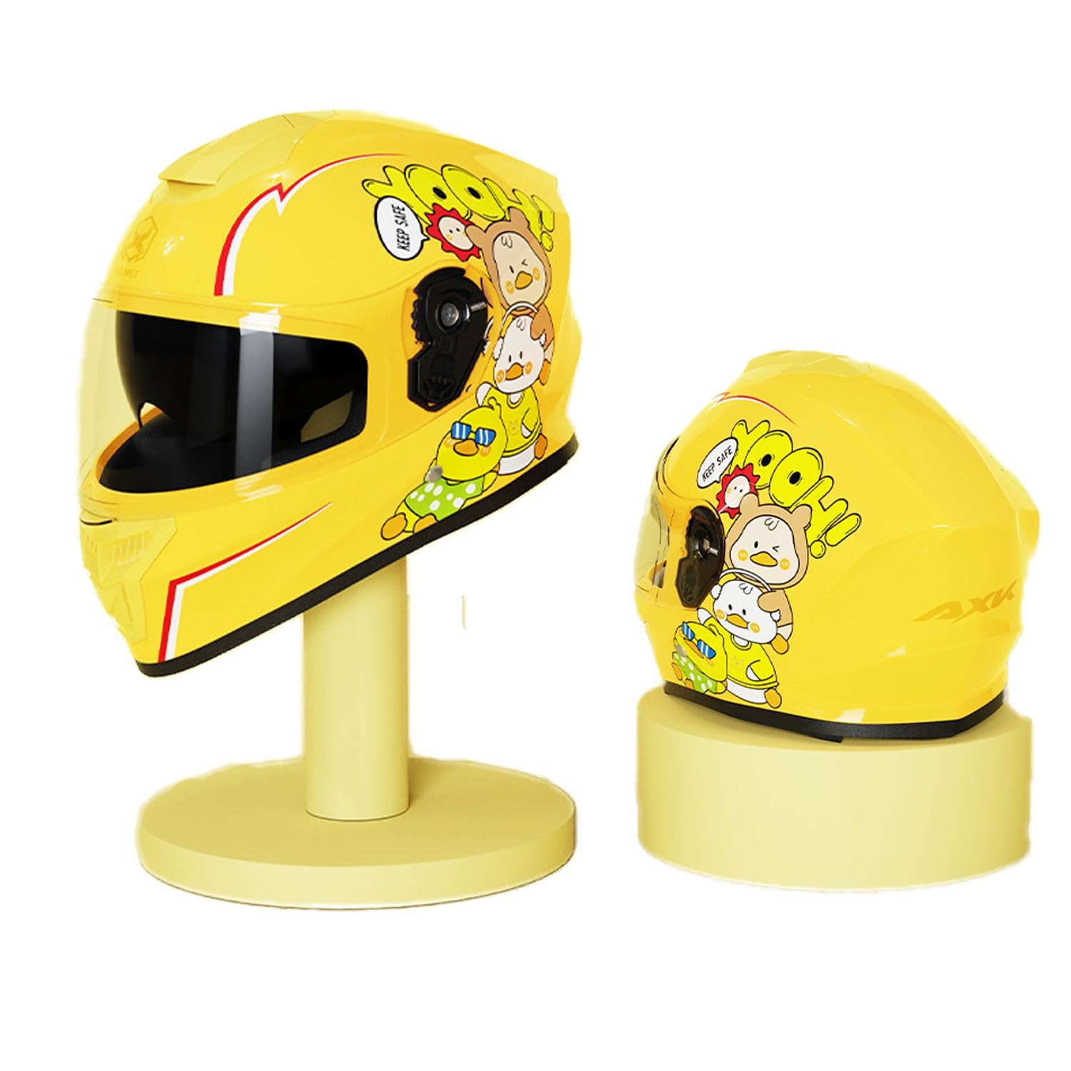 Casco Integrale Moto per Bambini, Caschi Integrali Motocross Ragazzi Ragazze, Omologati ECE, Prese d'Aria Visiera AntiGraffio, Caschi, Kart Strada, Scooter, Cruiser Ciclomotori D,Small