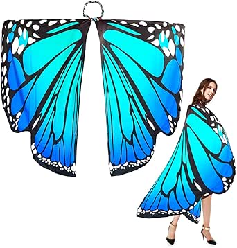 Veroda Schmetterling Umhang Mit Farbverlauf - Magischer Flügel-Schal Für Cosplay & Halloween