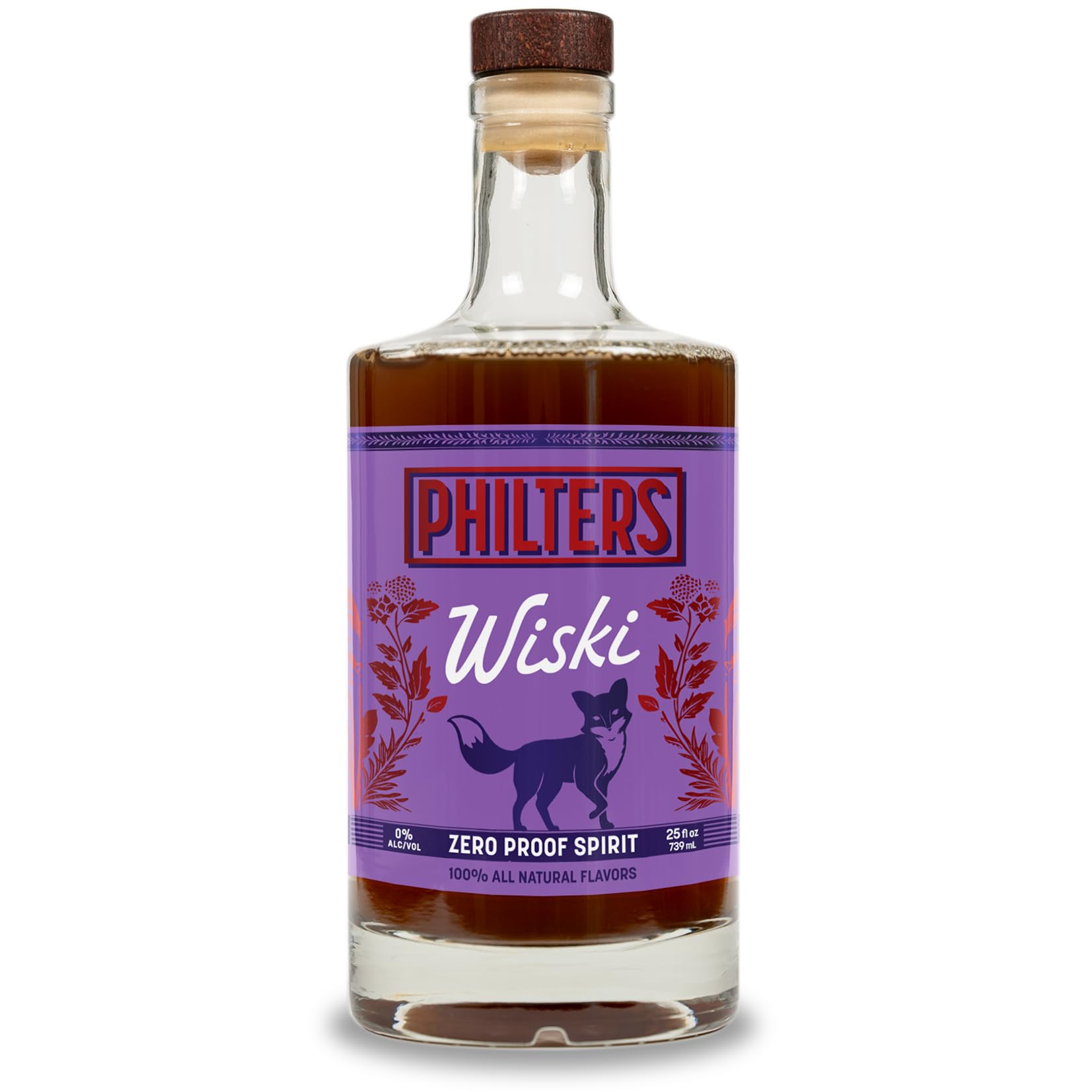 Philters Non-Alcoholic Wiski, Zero Proof Whiskey Spirit, Alternative Drink Made in USA, All Natural Flavors, 25 Fl Oz 25 Fl Oz (Pack of 1)