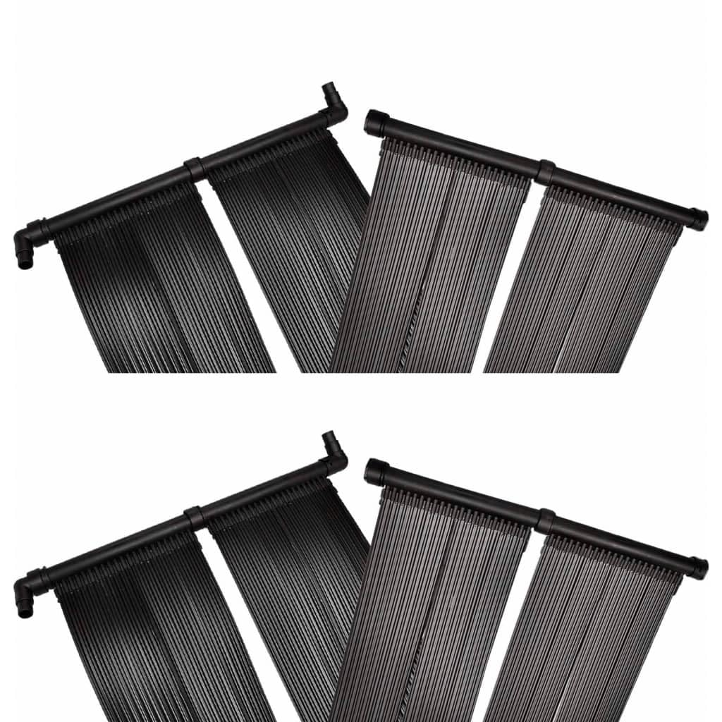 Pannello solare per riscaldamento piscina, 4 pezzi, con tubi solari da 80 x 620 cm, compatibile con pompe per piscina, riscaldamento acqua calda, sistema di riscaldamento a risparmio