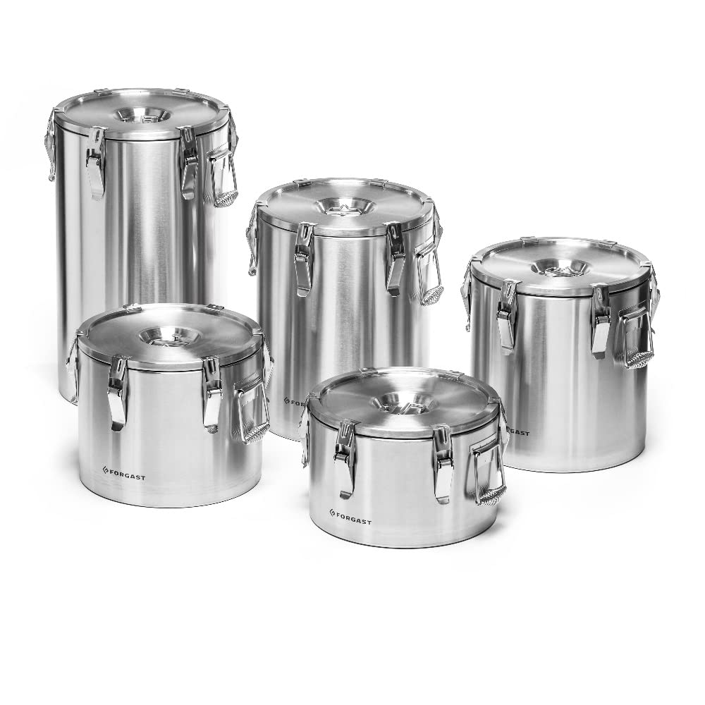 Gastronomie Thermobehälter Edelstahl | 10L Liter | Essen Thermobox | Thermotransportbehälter | Warmhaltebehälter für Speisen Thermoport