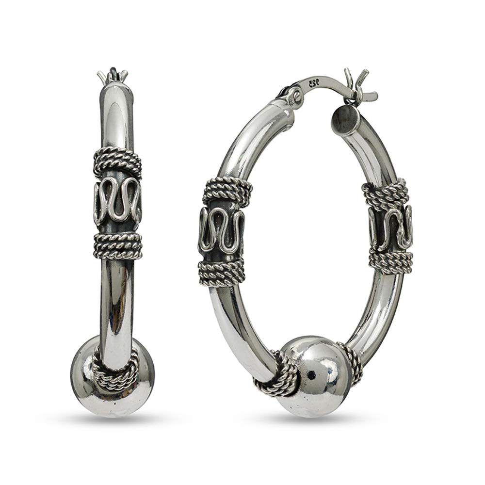 LeCalla Womens 925 Sterling Silver BIS Hallmarked Light-Weight Small Bali Hoop Click-Top Earrings for Women and Girls 22 MM (B07XD2WM72) Amazon Price History, Amazon Price Tracker