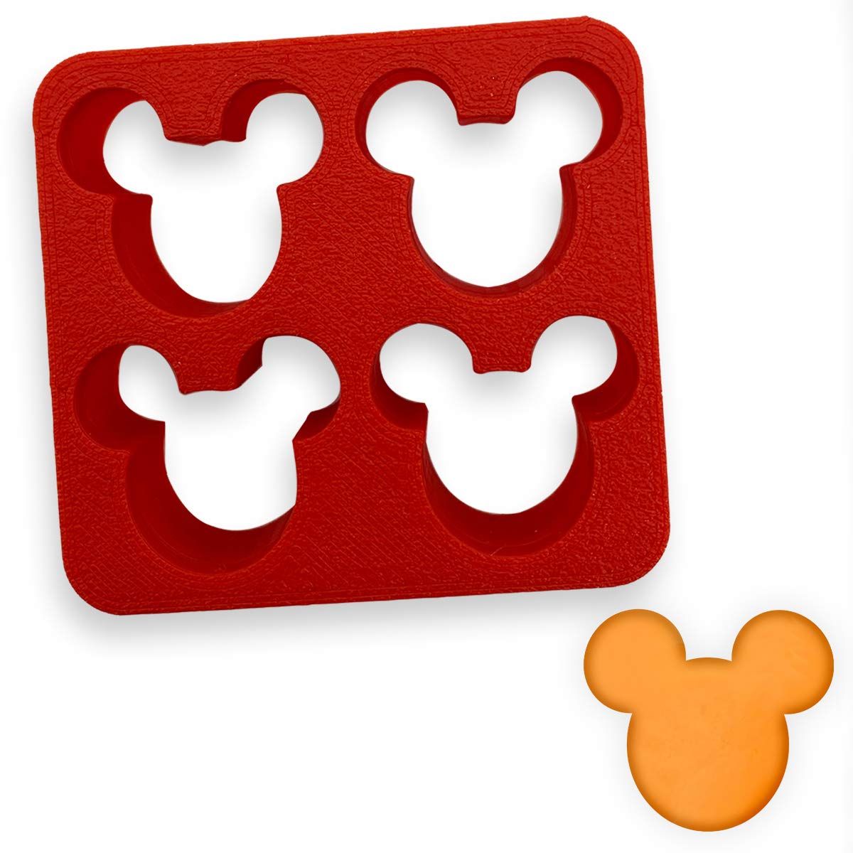 Emochies Mini Cookie Cutter | Red Mickey Mouse Head | Multi 4 Molds in 1 | Dough Fondant Puppy Treat Shape For Baking Biscuit Crackers