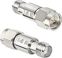 Vista 5 de XRDS -RF Atenuador coaxial RF macho a SMA hembra SMA, CC a 8 GHz, 50Ohm, 2W, 20dB Atenuador constante (2PCS)