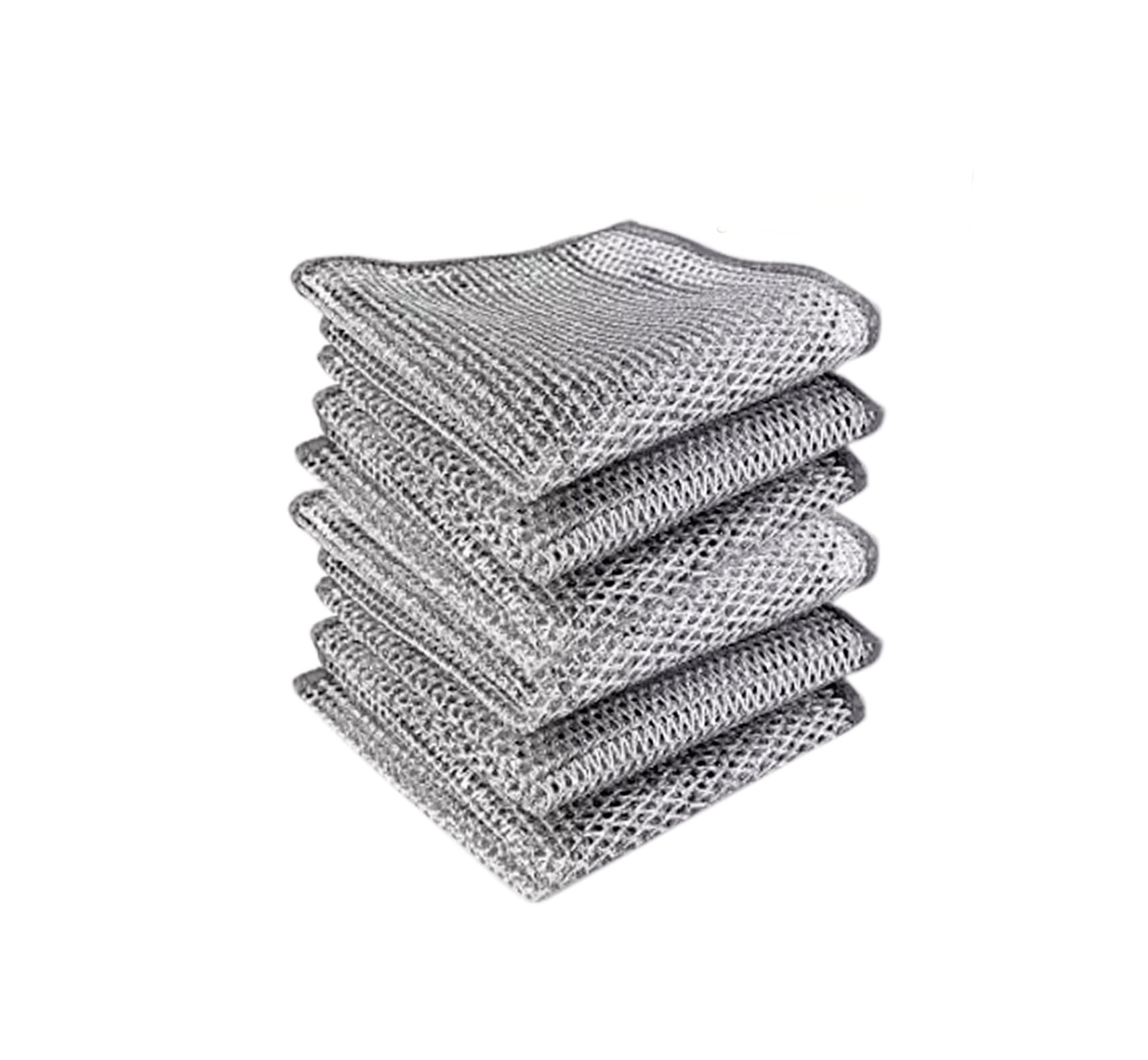 Roxer Wire Dishcloth, Multipurpose Wire Dishwashing Rags for Wet and Dry, Easy Rinsing, Reusable, Wire Cleaning Cloth for Kitchen, Sinks, Pots (Pack of 6) (B0D6892S1P) Amazon Price History, Amazon Price Tracker
