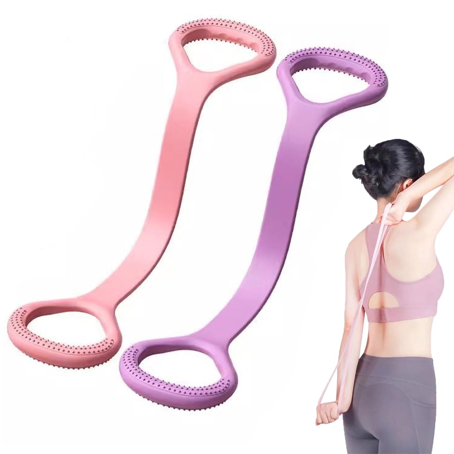 Figure 8 Fitness Resistance Band – Elastic Training Ropes for Arms, Back, Chest, Shoulders, and Legs – Ideal for Yoga, Pilates, Physical Therapy & Stretching – Lightweight & Portable