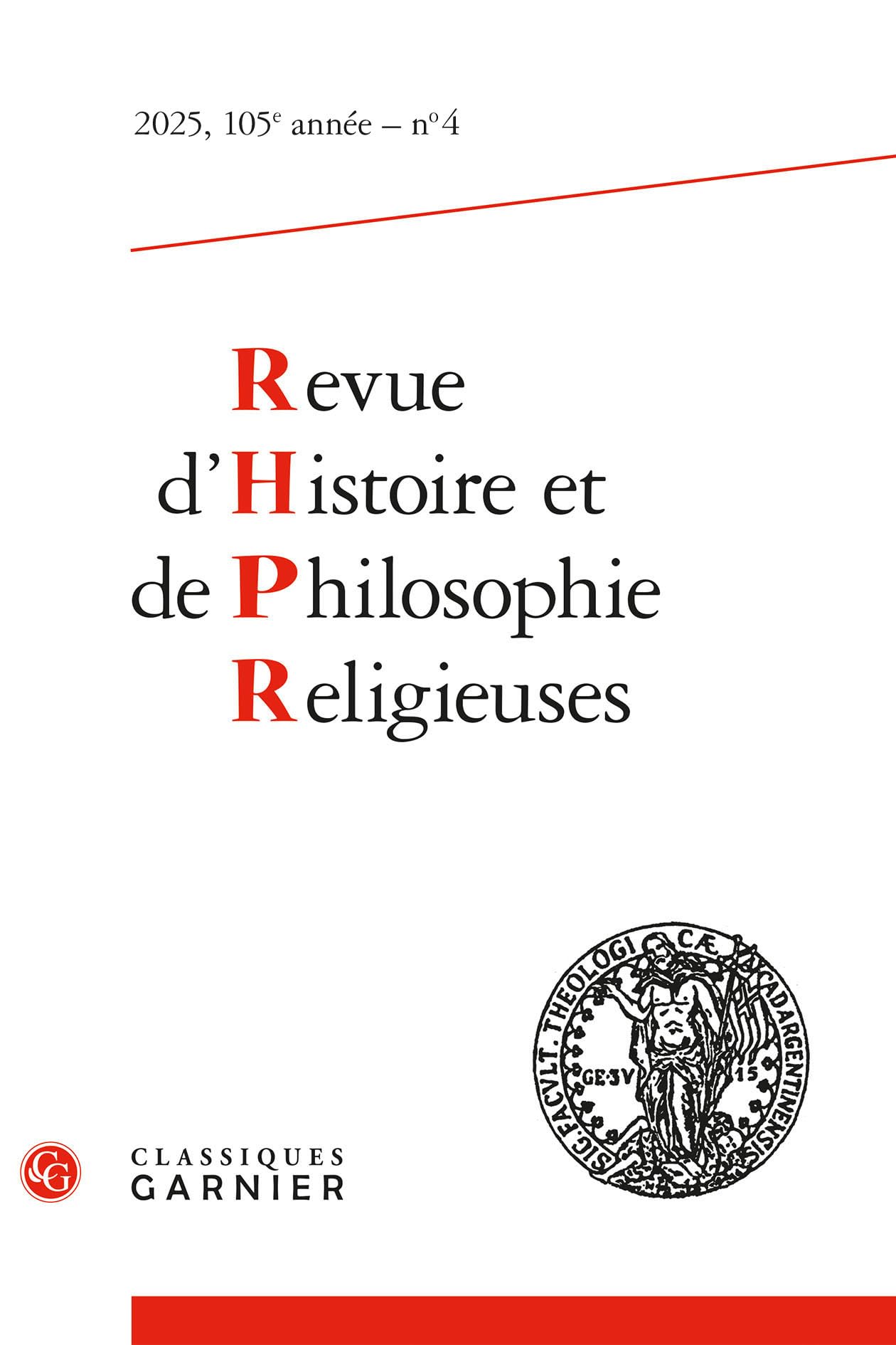 Revue d'histoire et de philosophie religieuses (2025) (2025 - 4, 105e année, n° 4)