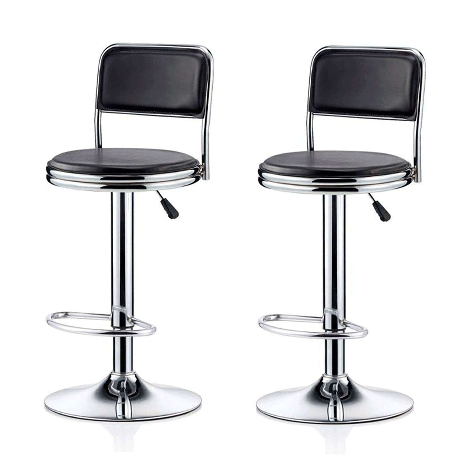 AYCDL Barstool Counter Height Stool Set Of 2, Modern Design Swivel Barstools, Height Adjustable Elegant Chair,for Home/Kitchen/Pub/Dining,Black-Bar stools Set of 2