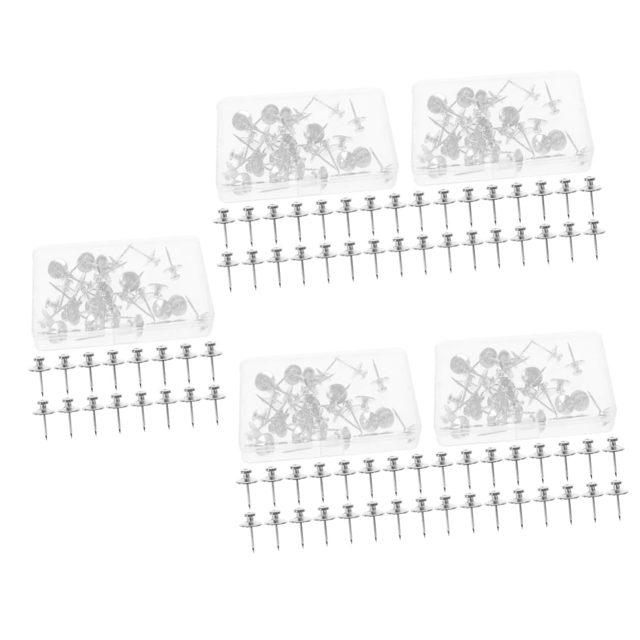 DOITOOL 5 Sätze Reißzwecke Aus Metall Pinnnadeln Aus Pinnwand Planke Pinnwand Für Die Wand Kork Zeichnung Stecknadeln Für Die Karte Wohnung Tack Bretter Zinklegierung Silber 30 Stück * 5