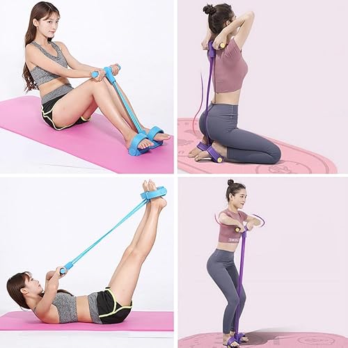 Miniatura 6 de Banda de resistencia de pedal Cuerda de tracción elástica Expansor de culturismo antideslizante para ejercicio sentado