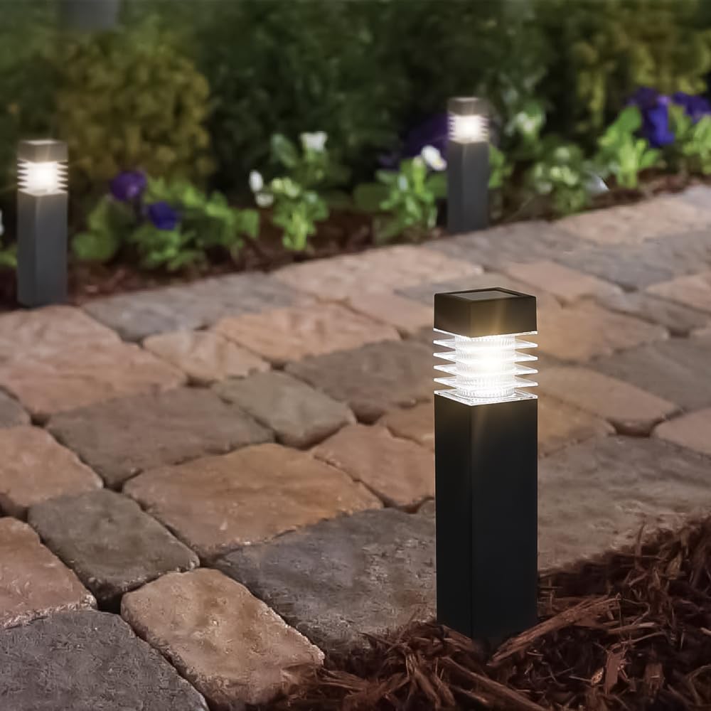 RexTech Solar Wegeleuchten Condor 8er-Set, Erdspieß, 3000K | 12 Lumen, Dämmerungssensor, bis zu 6 Stunden Laufzeit, für Wege, Beete und Rasen