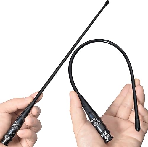 Miniatura 5 de HYS UHF BNC Base HT Antena de 15.3 pulgadas para GMRS Walkie TalkieRepetidor, UHF 462-467Mhz Antenas de radio bidireccionales para 460-470Mhz ICOM