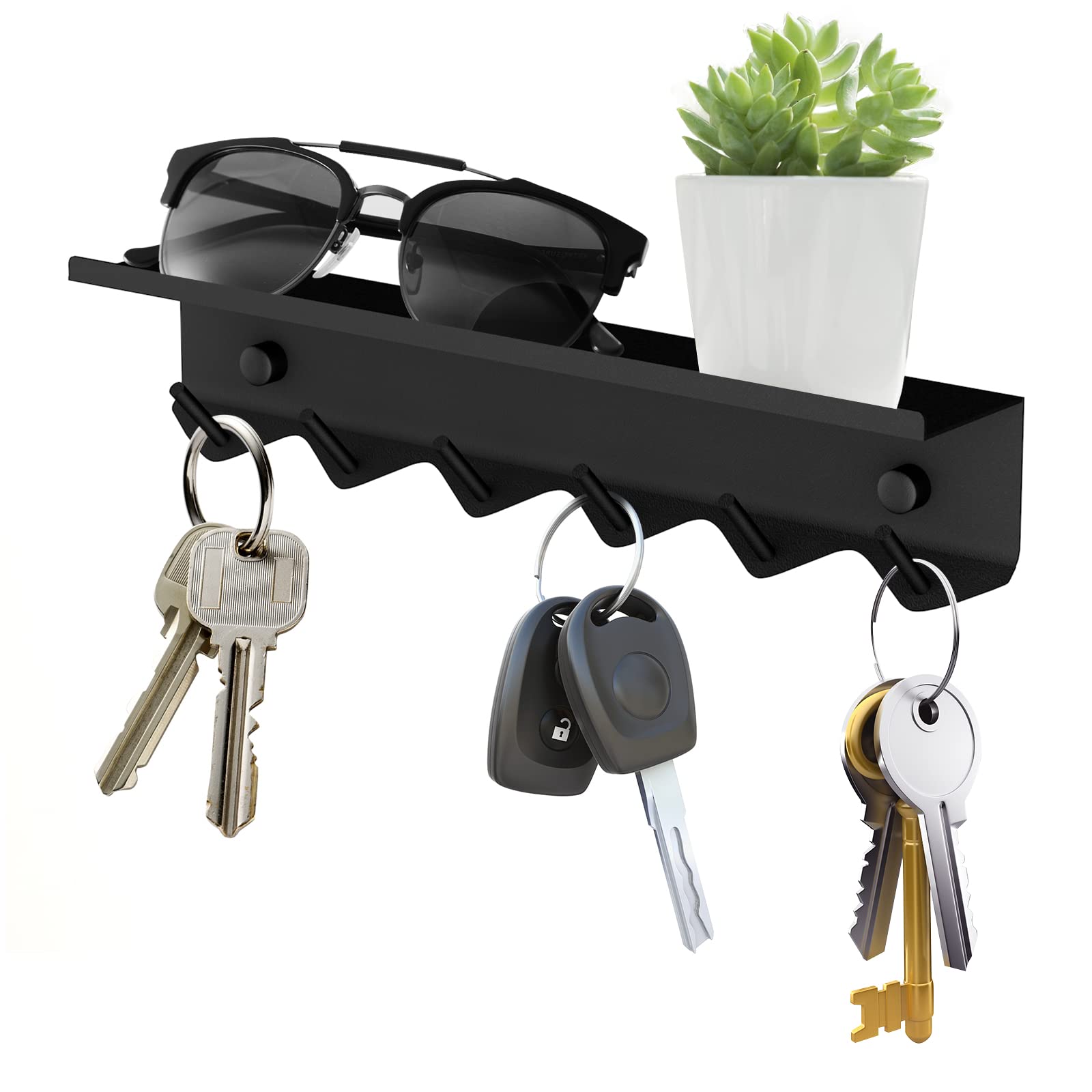 Buy Oxdigi Key Rack with Shelf, Key Holder, Key Organiser, Black, Self
