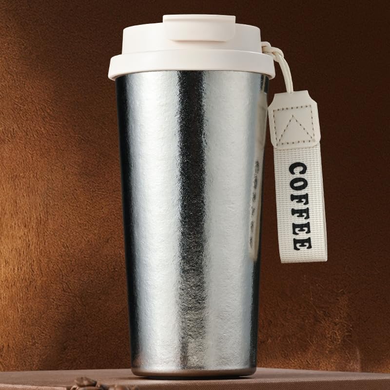 Titanium Coffee Cup Double Wall Ultralight Ti Travel Mug Vacuum Insulated Hot or Cold with Leakproof Lid Wide Mouth for Backpacking, Commute, Camping, Cafe, Gym, Home Office Water Tea Bottle - Image 9