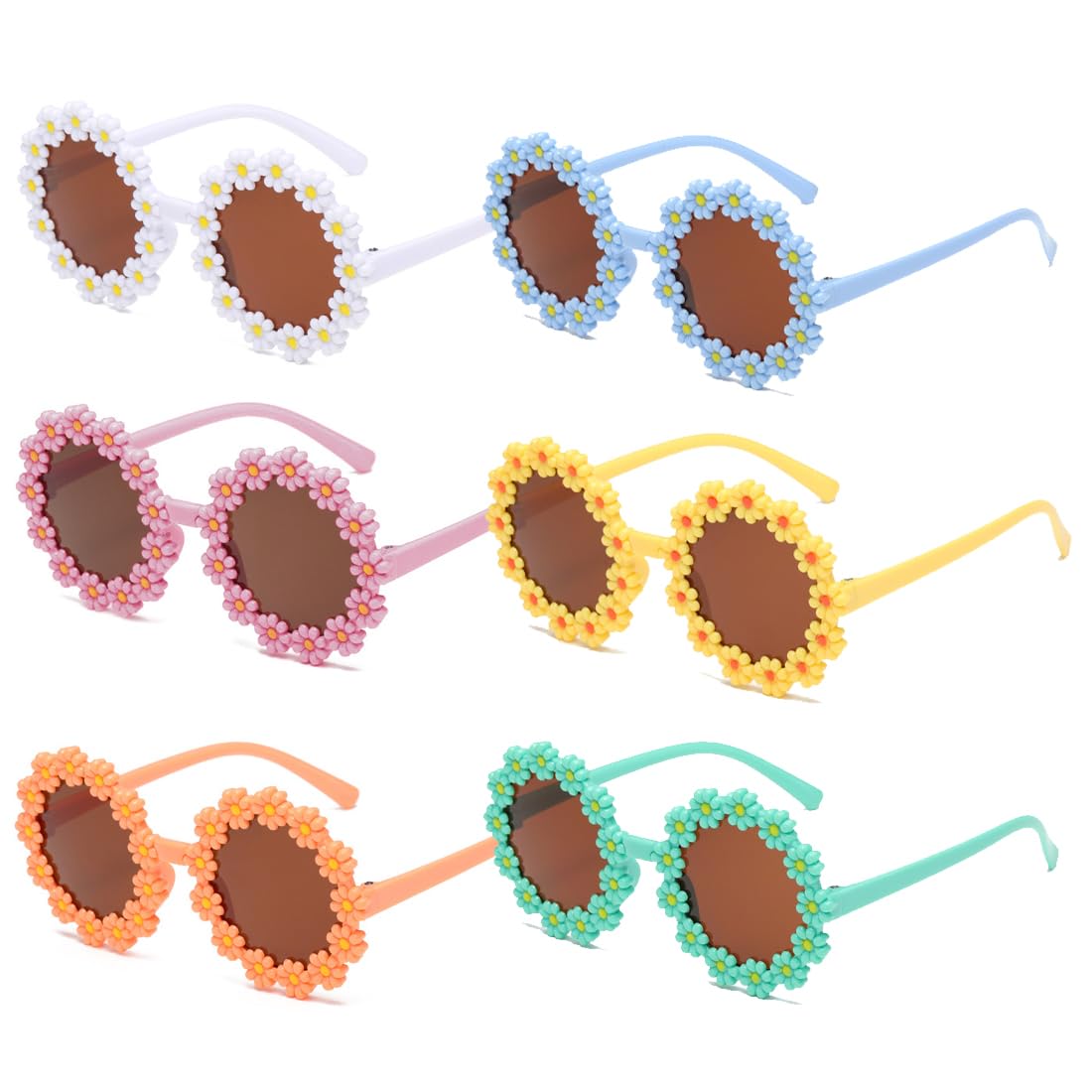 6 PCS Gafas de Sol de Margarita para Niños, Gafas de Fiesta, Gafas Divertidas para Carnaval, Fiesta de Cumpleaños