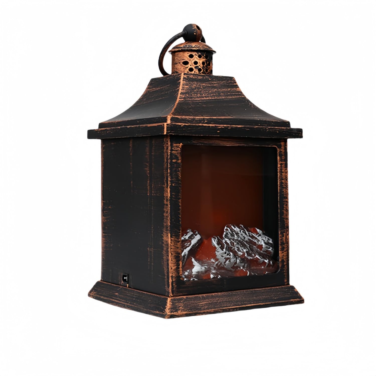 Simulated LED Fireplace Lantern Battery Powered Flameless Light With Simulation Flame Table Decorative Lamp Mini Fireplace Ornament for Cozy Home Decor Free Standing Electric Log Burner โ image 1