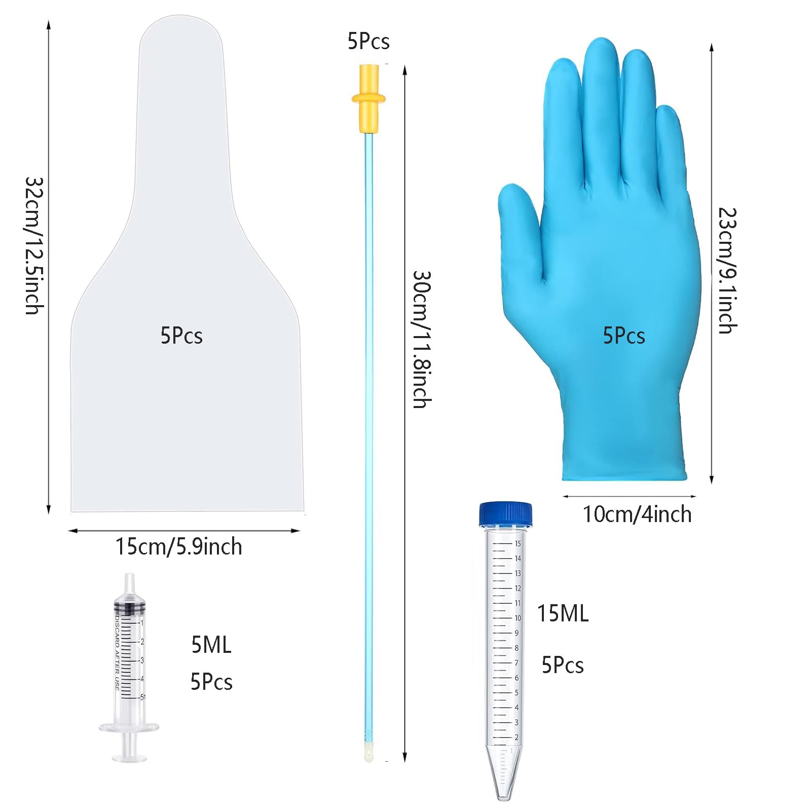 Set di 5 kit per l'allevamento di cani per inseminazione artificiale, kit di allevamento canino, kit per l'allevamento di cani per l'inseminazione artificiale, forniture per l'allevamento