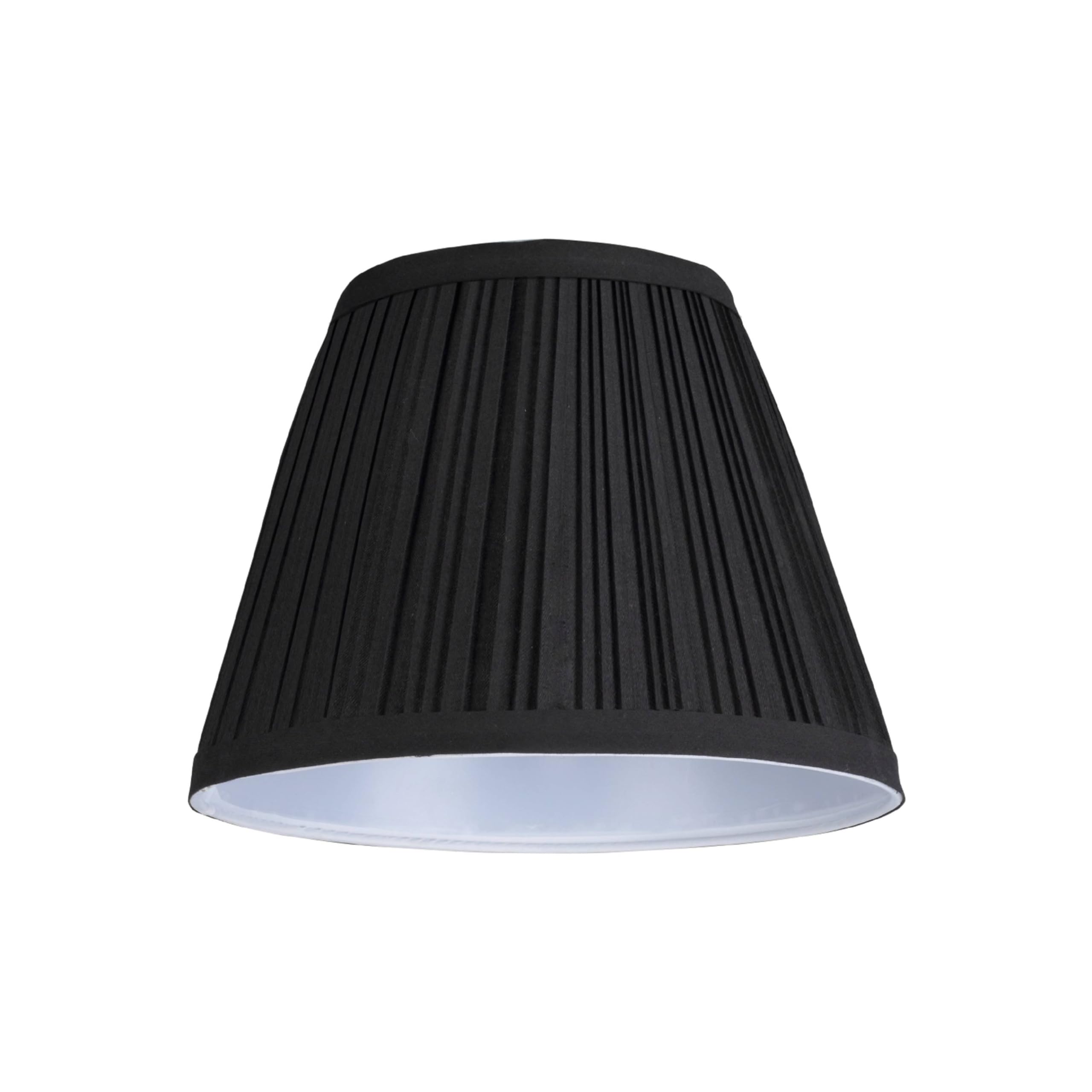 Aspen Creative 33005A, Transitional Pleated Empire Shape Spider Construction Lamp Shade in Black, 9" wide (5" x 9" x 7")