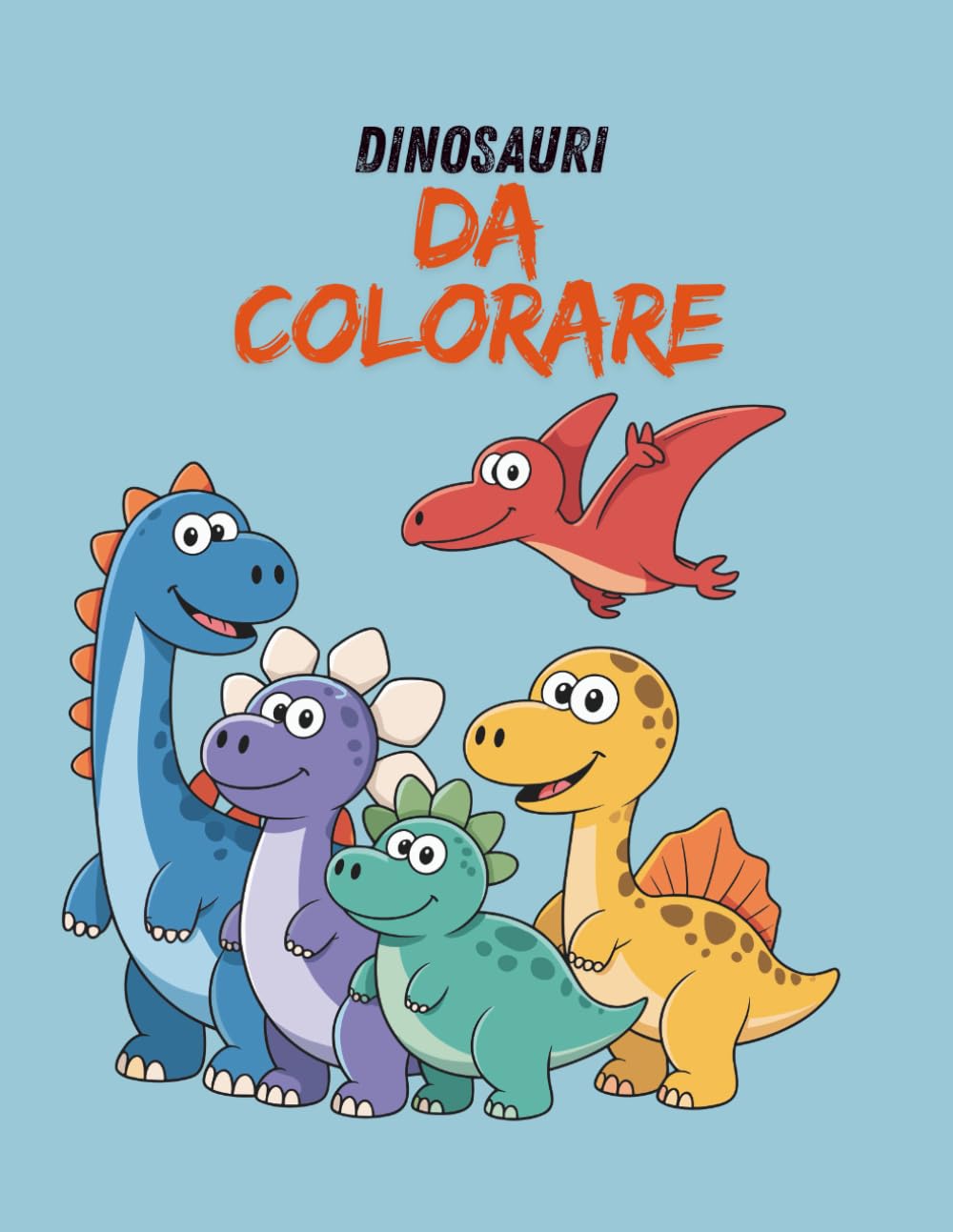 Dinosauri da Colorare: 50+ Disegni Unici per Bambini: Libro da colorare per l’infanzia con grandi illustrazioni di T-Rex e Triceratopi. Pagine a ... per evitare macchie di colore. Età 4-8 anni.