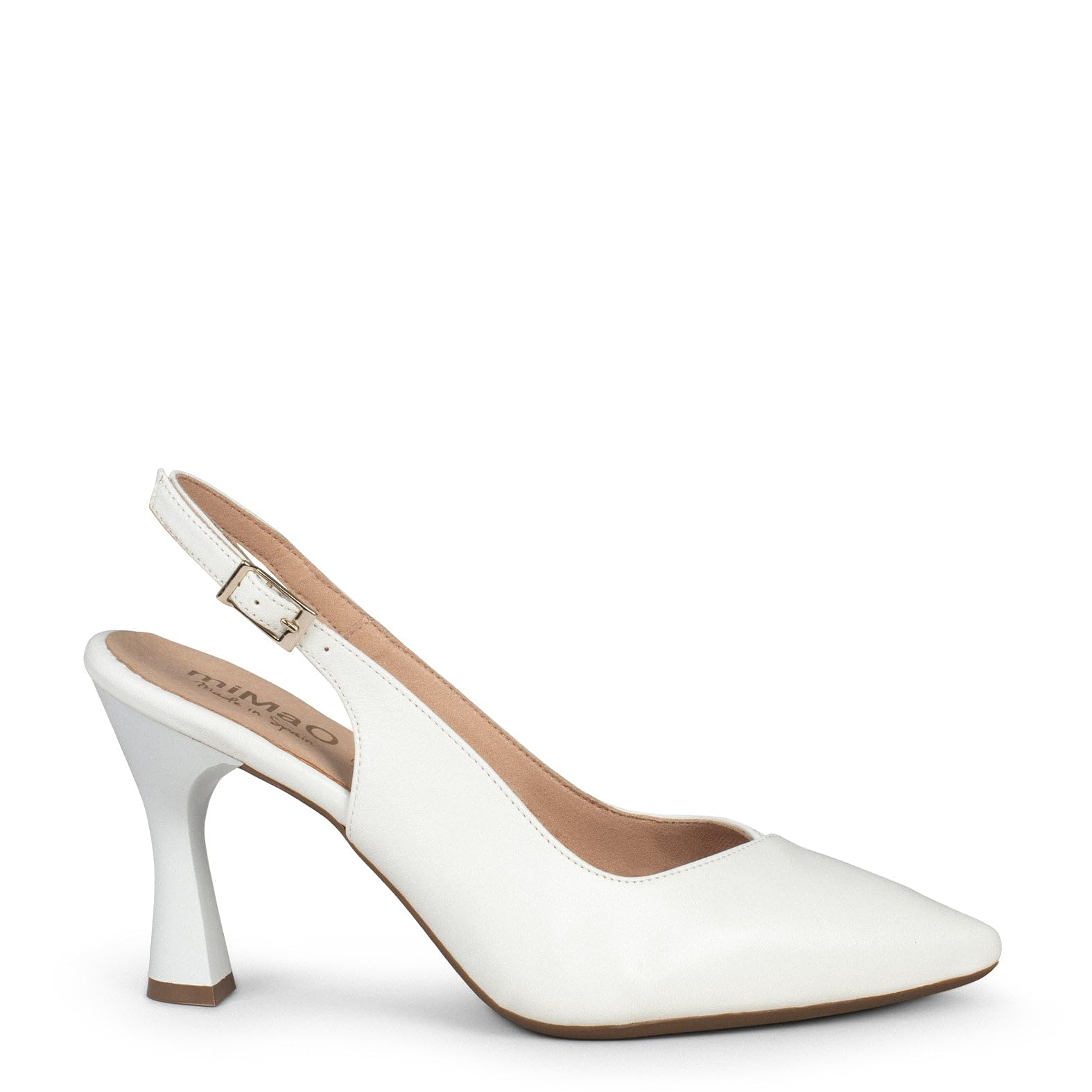 miMaO. Zapatos Elegantes de Piel Destalonados con Escote en V. Hecho en España