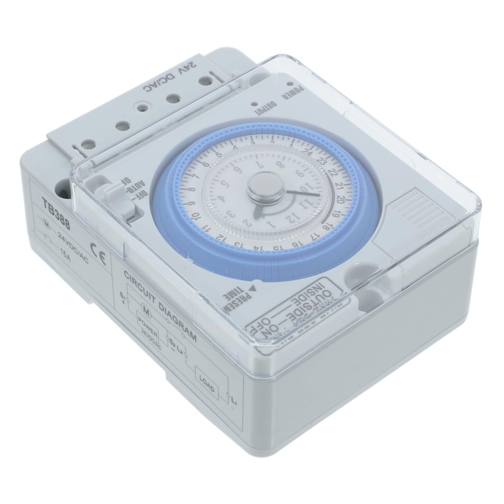 Minuteur Mécanique Blanc PC 16a 250vac, Minuterie Analogique
