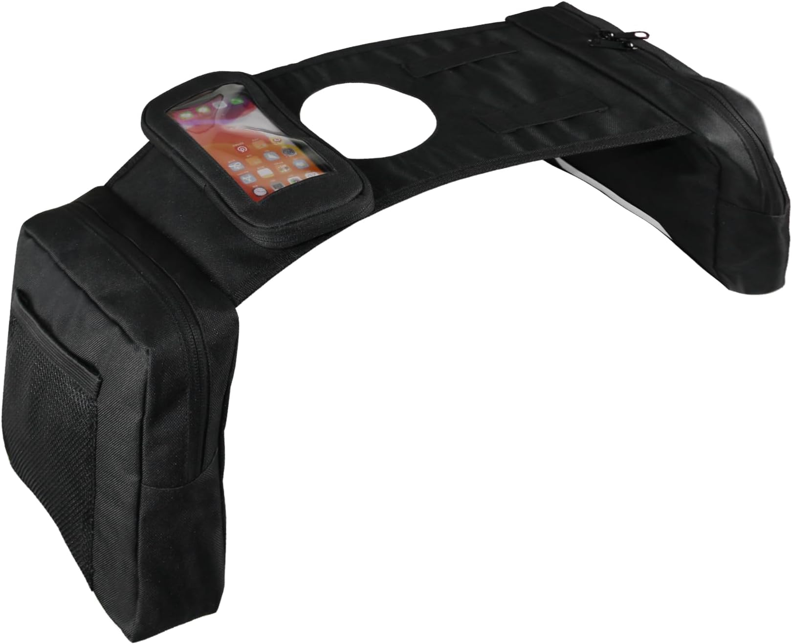 ATV Saddle Bag,Cargo Tank Phone Bag Storage Luggage for ATV UTV Snowmobile Motorcycle (Black1)