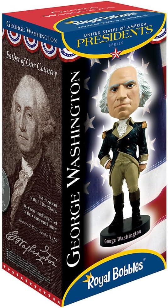 Royal Bobbles George Washington Bobblehead, Premium Polyresin Lifelike Figure, Unique Serial Number, Exquisite Detail - Image 5