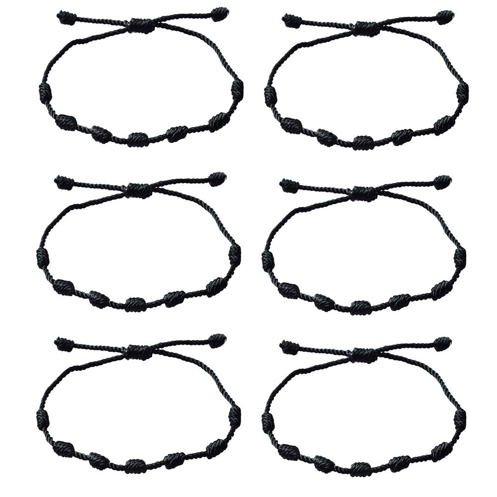 kelistom Handmade 7 Knots Red String Bracelet for Protection, Evil Eye and Good Luck, Amulet for Success and Prosperity, Friendship Bracelets for Women Men Teens