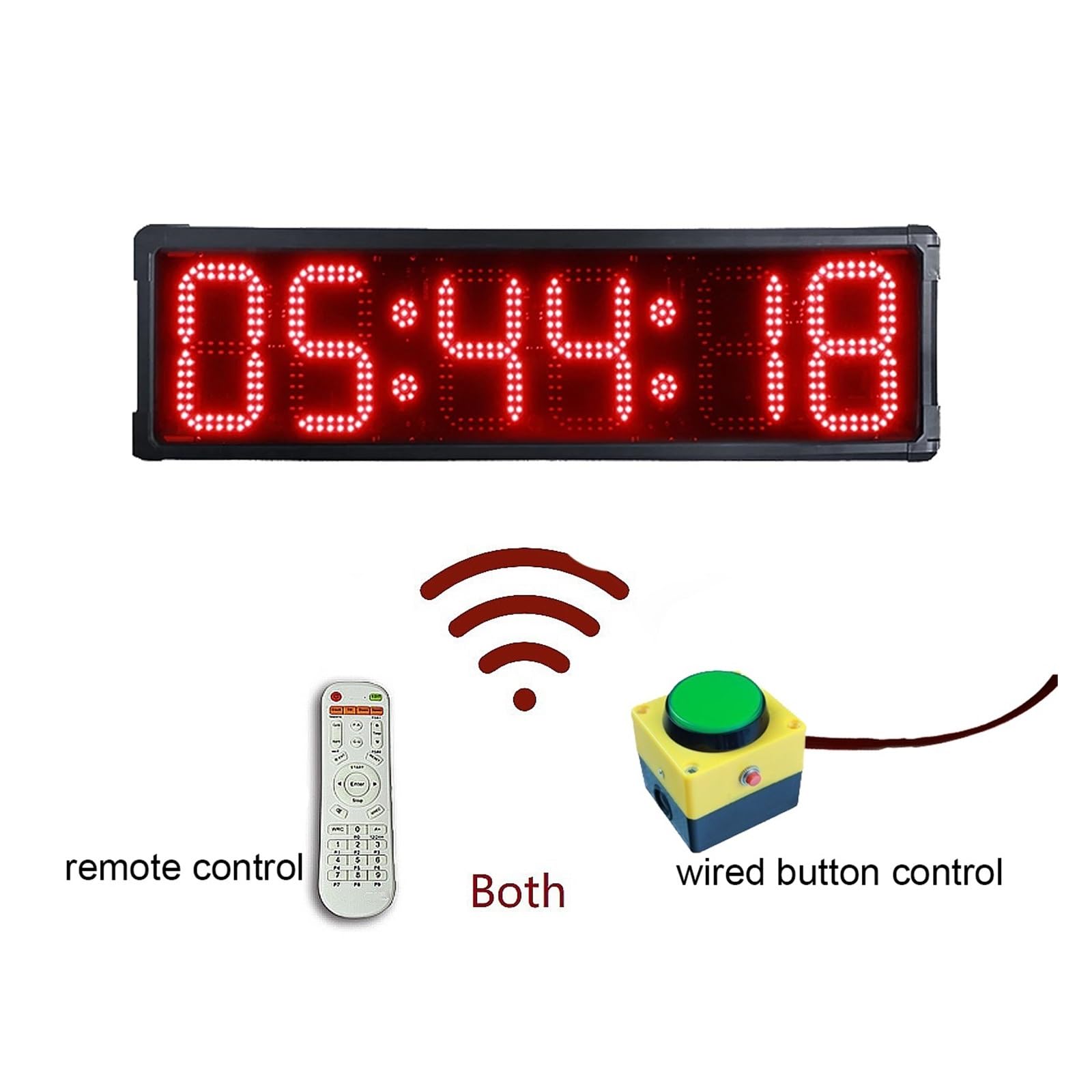 Minuterie de Salle de Sport, Grande télécommande Double Face de 5/8 Pouces et minuterie de Compte à rebours avec trépied(5 inch)