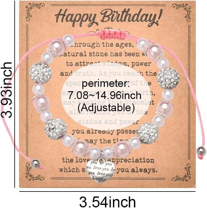 Happy Birthday Bracelet Gift for Women Men Birthday Bead Bracelet Bday Presents Accessories Birthday Gift Ideas for Her Him - Image 5