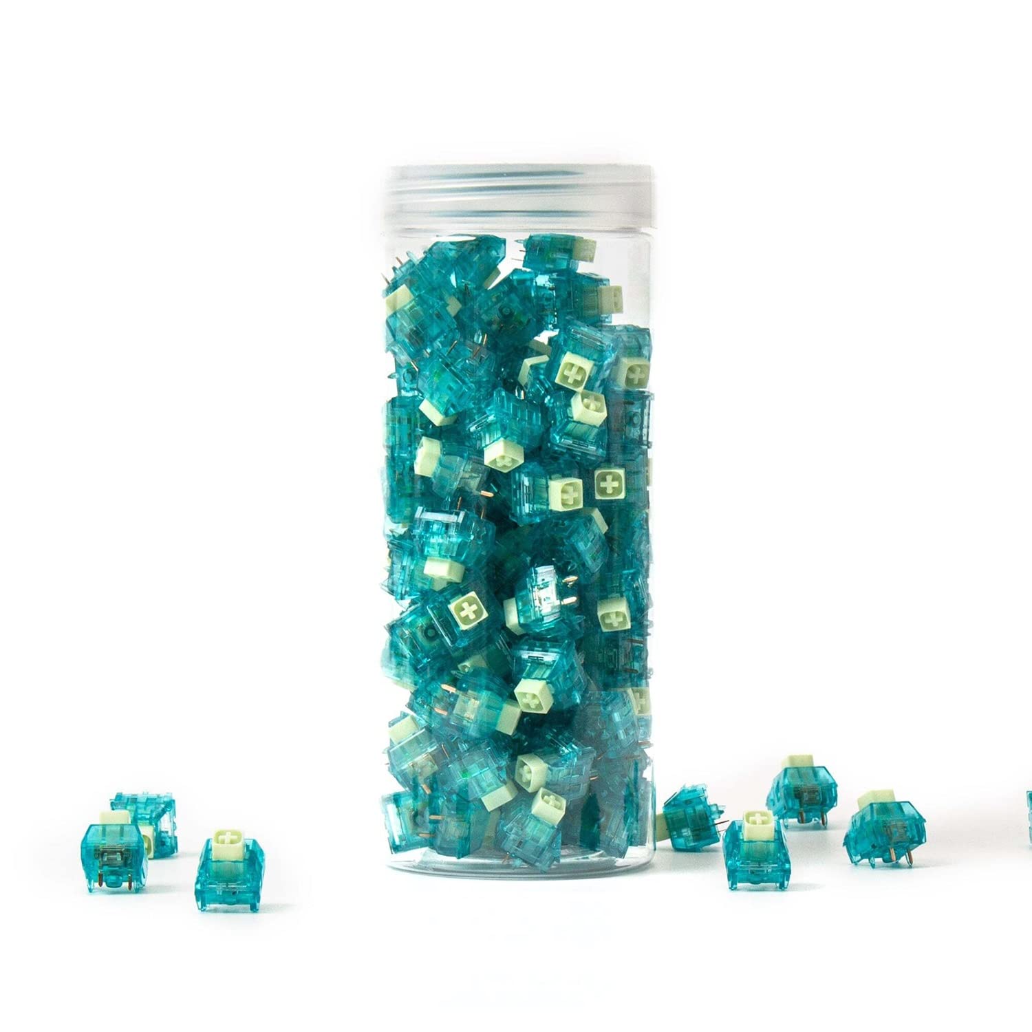 DucKey Kailh Box Summer V2 Switch, Commutateur MX Transparent Clicky Tactile 5pin pour Clavier Mécanique Personnalisé (Size : 110PCS)