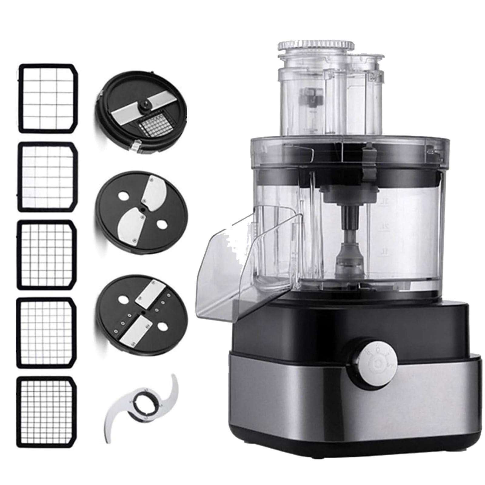 Robot Multifonction,4 en 1 Robot de Cuisine,2L Robot Cuisine Multifonctions,Food Processor,110V