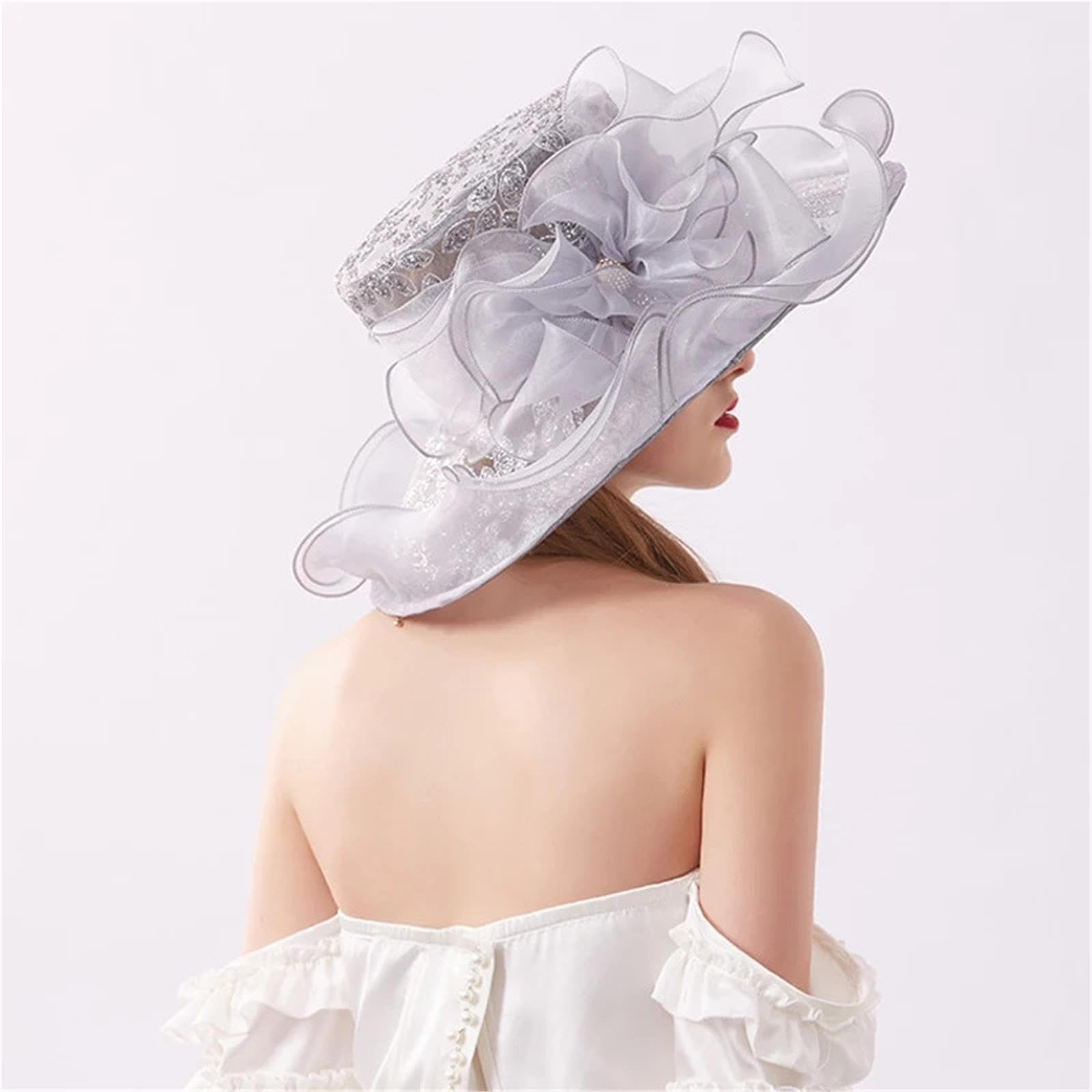 Cappelli da Sole Viaggio A Tesa Larga in Organza Donna