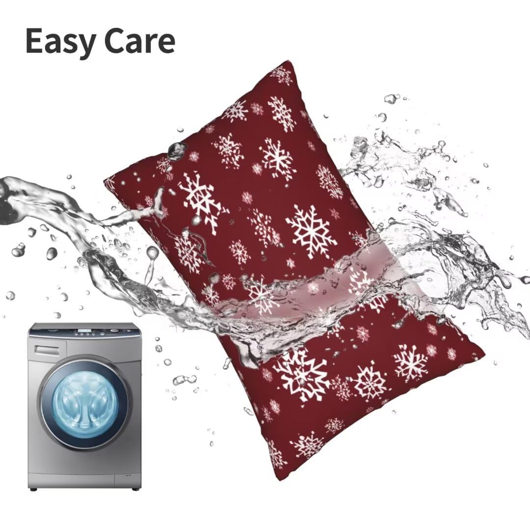 Fundas Cojines 60x90 cm Funda Cojin Rojo 2 Piezas, Navidad Cojines Sofa Rectangular Funda de Almohada Lumbar Suave Cojines Cama Decorativos a Doble Cara para Coche Silla Dormitorio Decoracion-dm362