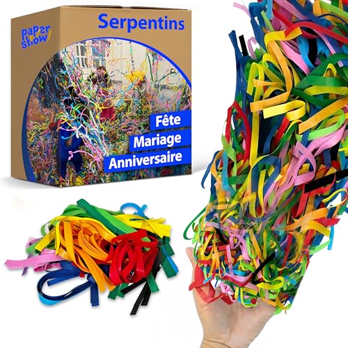 Bandes de papier multicolores à lancer - Similaire Serpentins, Confettis, Cotillons - Accessoires fête enfants, anniversaire, mariage, évènement, soirées...