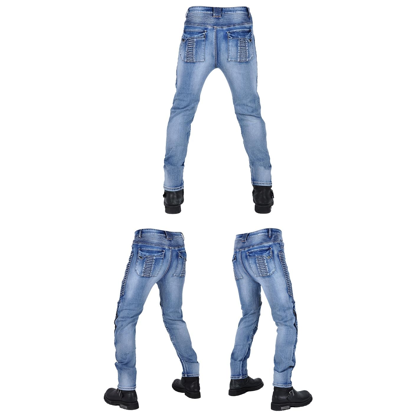Pantaloni Da Moto Da Uomo Jeans Da Equitazione In Denim Leggero