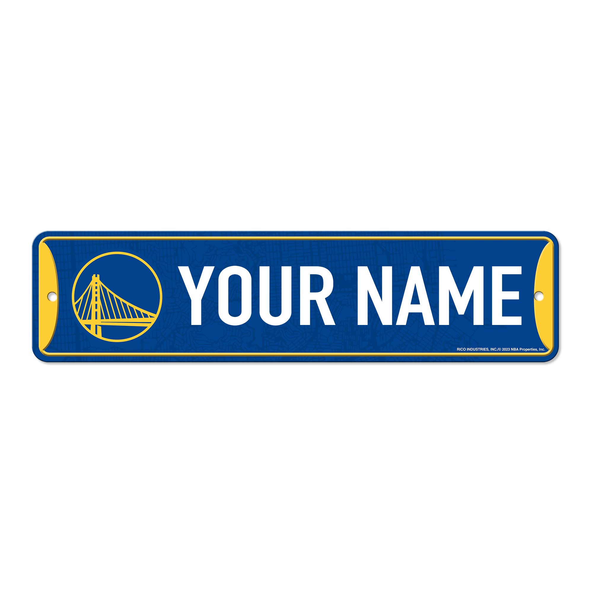 Rico Industries NBA Teams Standard/Primary Personalized 4" x 15" Metal Street Sign