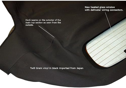 Miniatura 3 de 350Z Techo suave para convertible, y vidrios calefaccionados, de sarga original, para Nissan., Azul