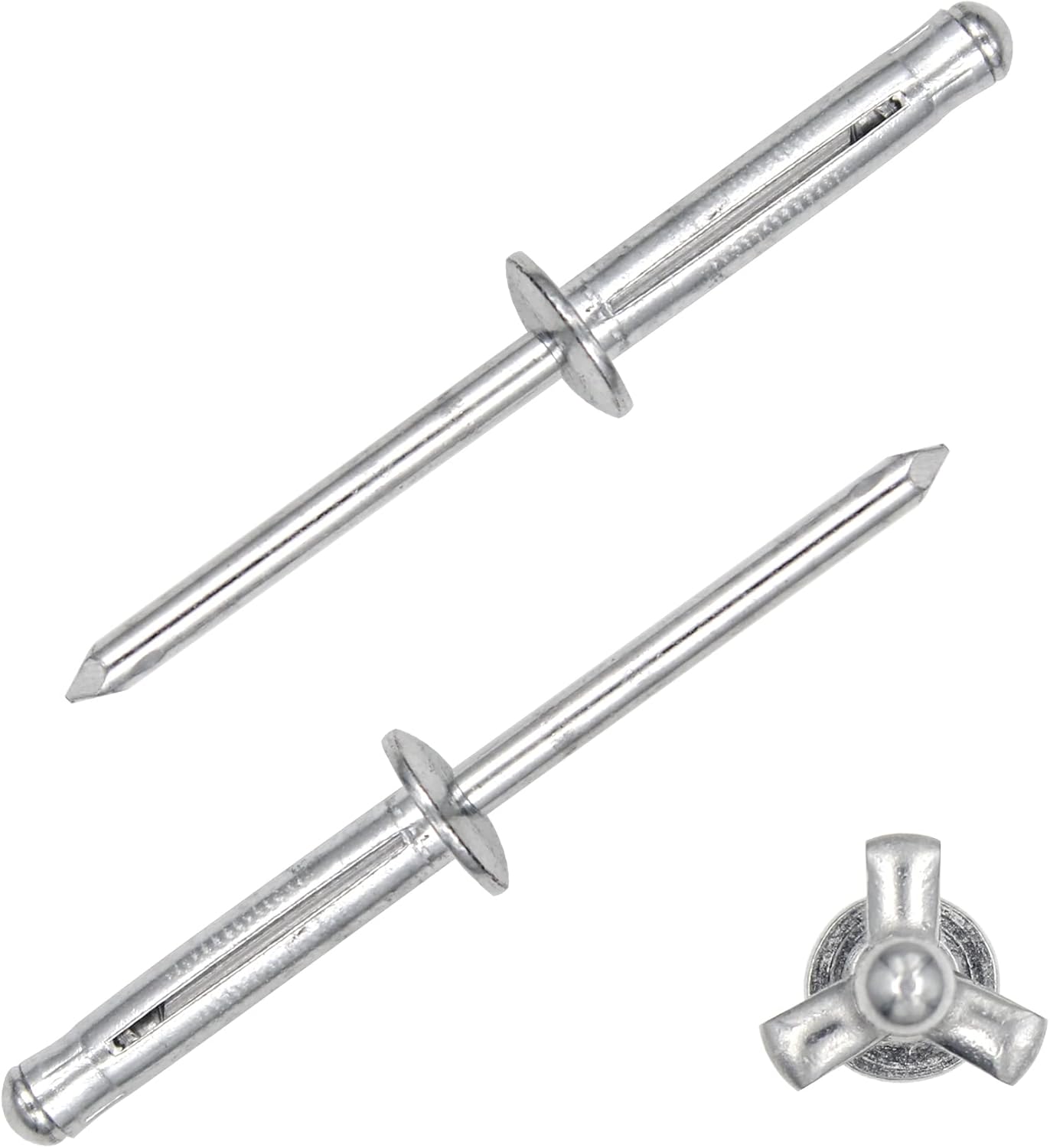 ALLCLEAN 3/16" x 1" TriFold Rivets Assortment 50Pcs